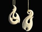 Maori Bone Carvings, Matua (Fishhook) Design